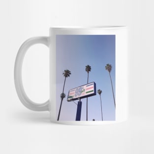 Palm trees and billboard at sky - Aesthetic Mug